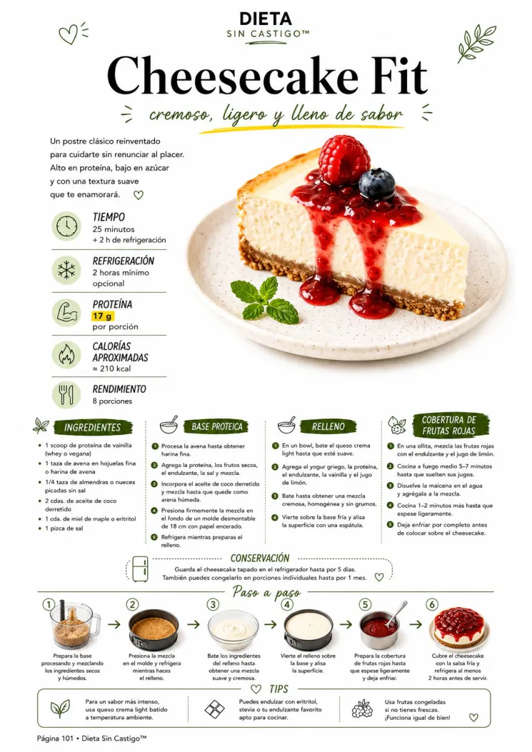 Receta real Cheesecake Fit